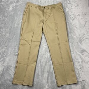 New St. John's Bay Universal Easy Care Chino Pants Men's 36x29 Brown Classic Fit
